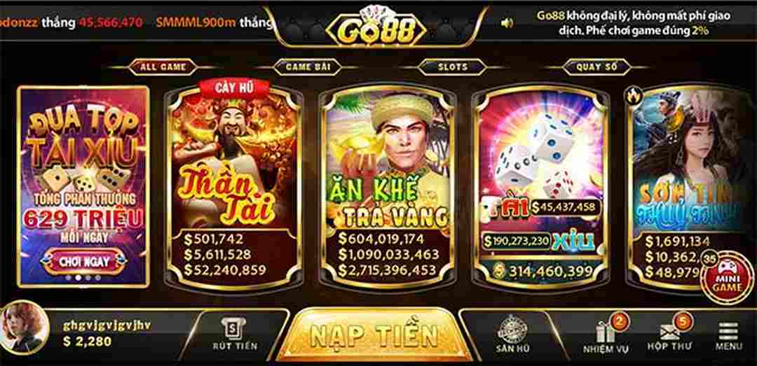 Review Go88 - Giao diện đẹp mắt của cổng game Go88